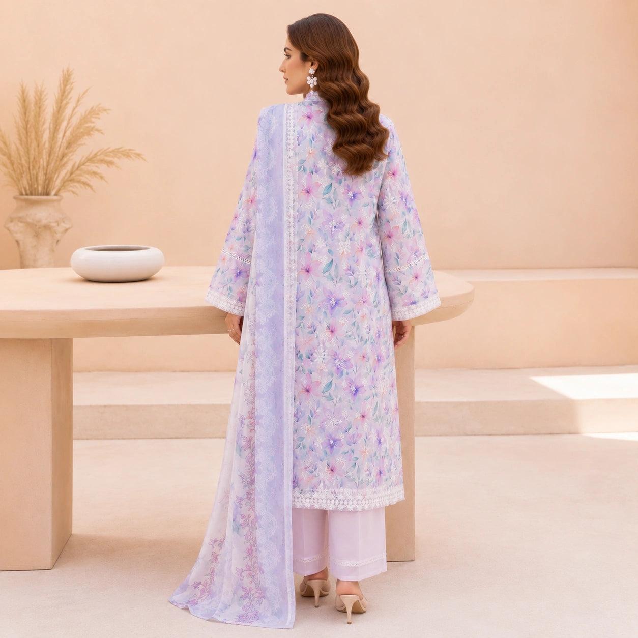 Luxury Digital Printed Embroidered 3 Piece Lawn Suit