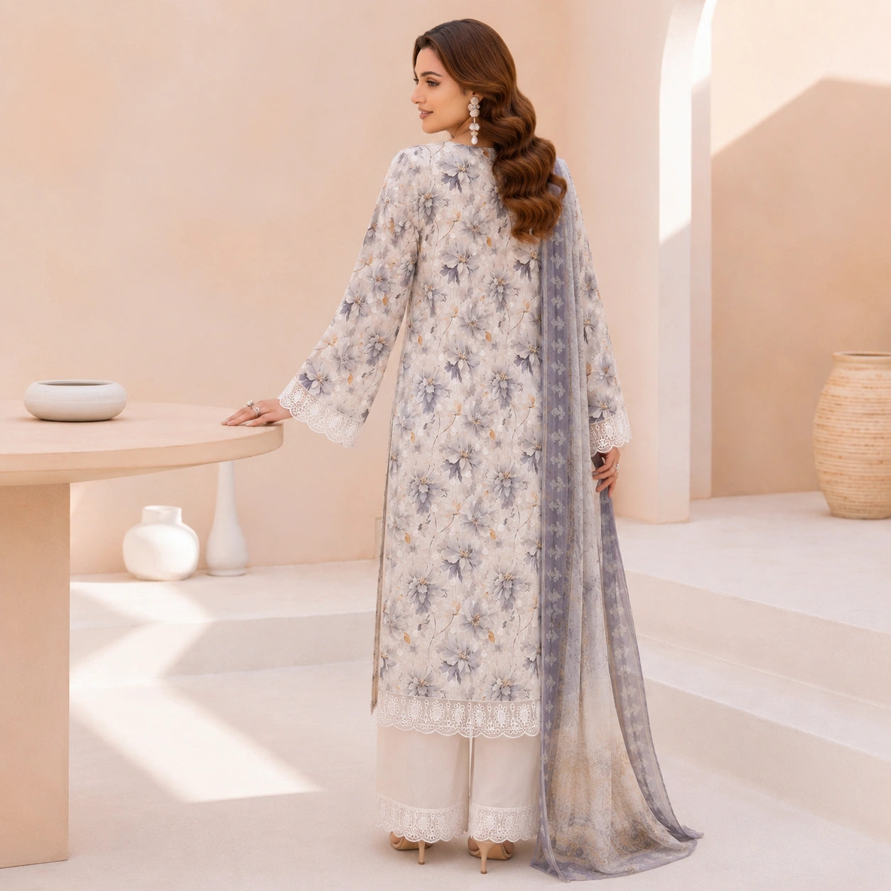 Luxury Digital Printed Embroidered 3 Piece Lawn Suit