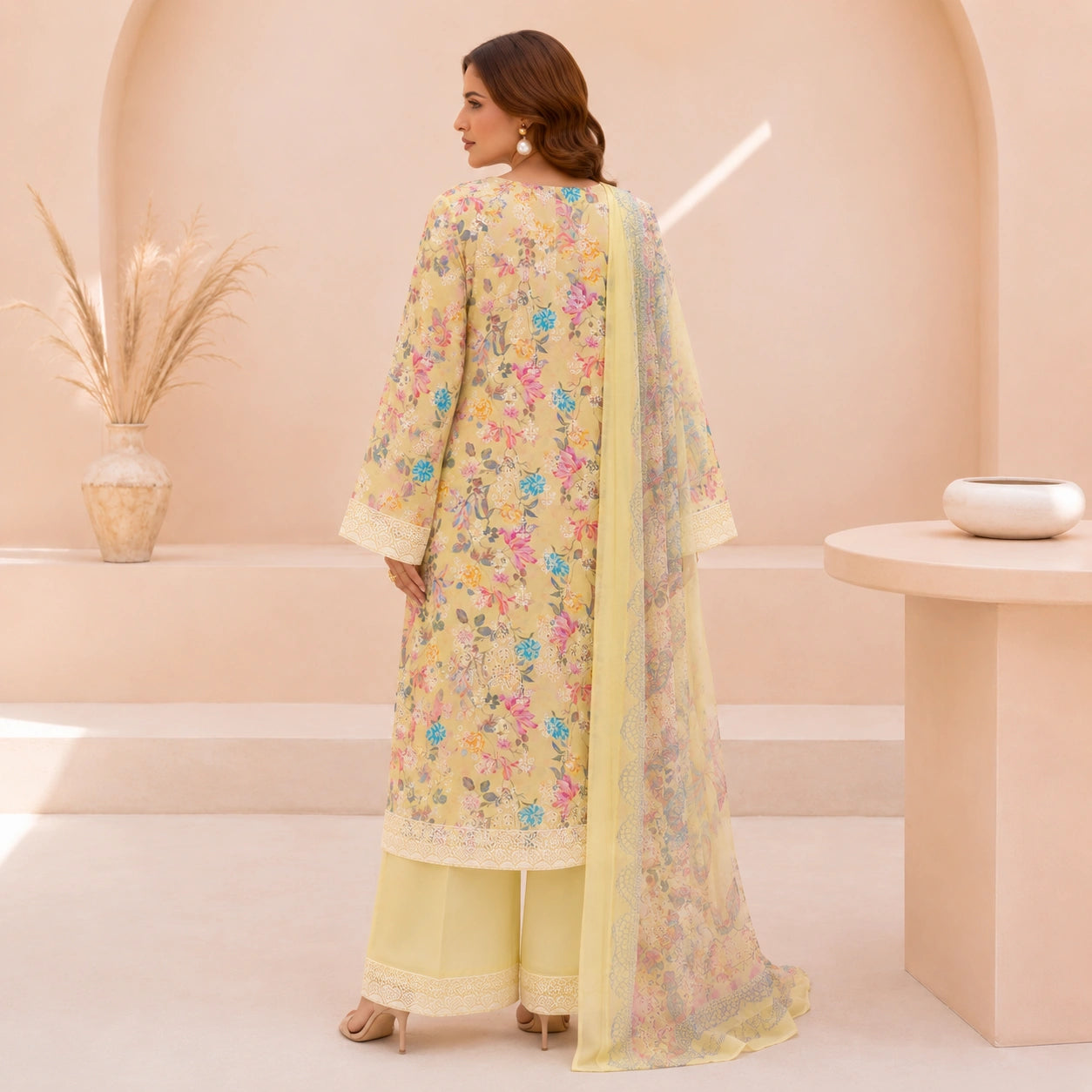 Luxury Digital Printed Embroidered 3 Piece Lawn Suit