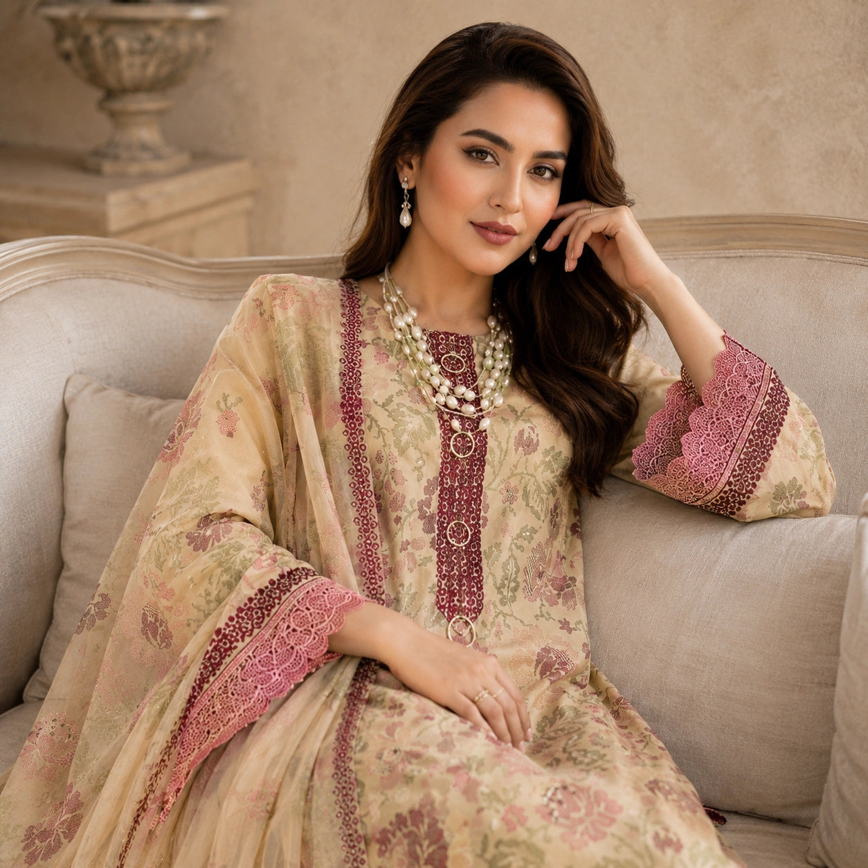 Luxury Printed Embroidered 3 Piece Lawn Suit