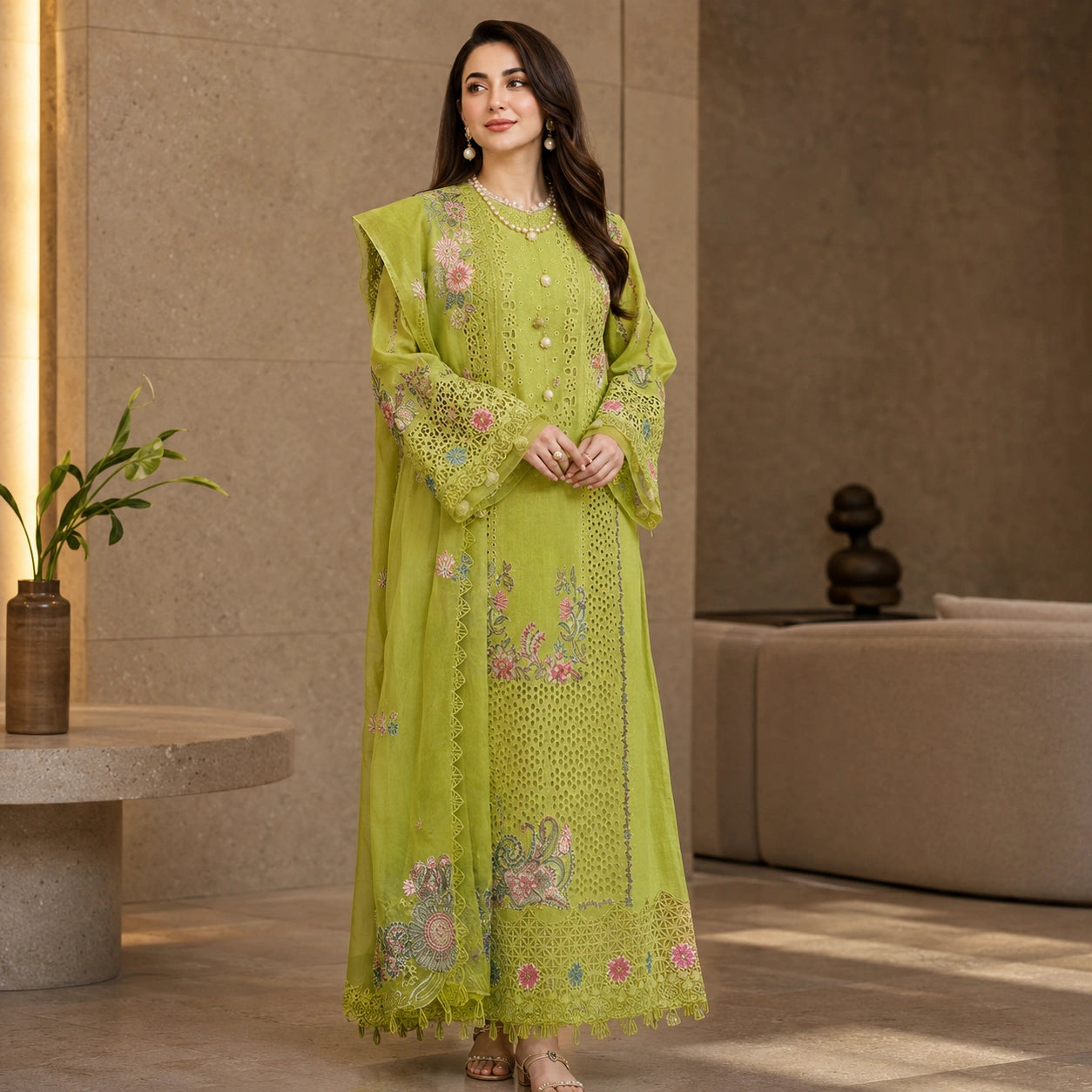 Premium Air Jet Lawn Embroidered Suit for Women