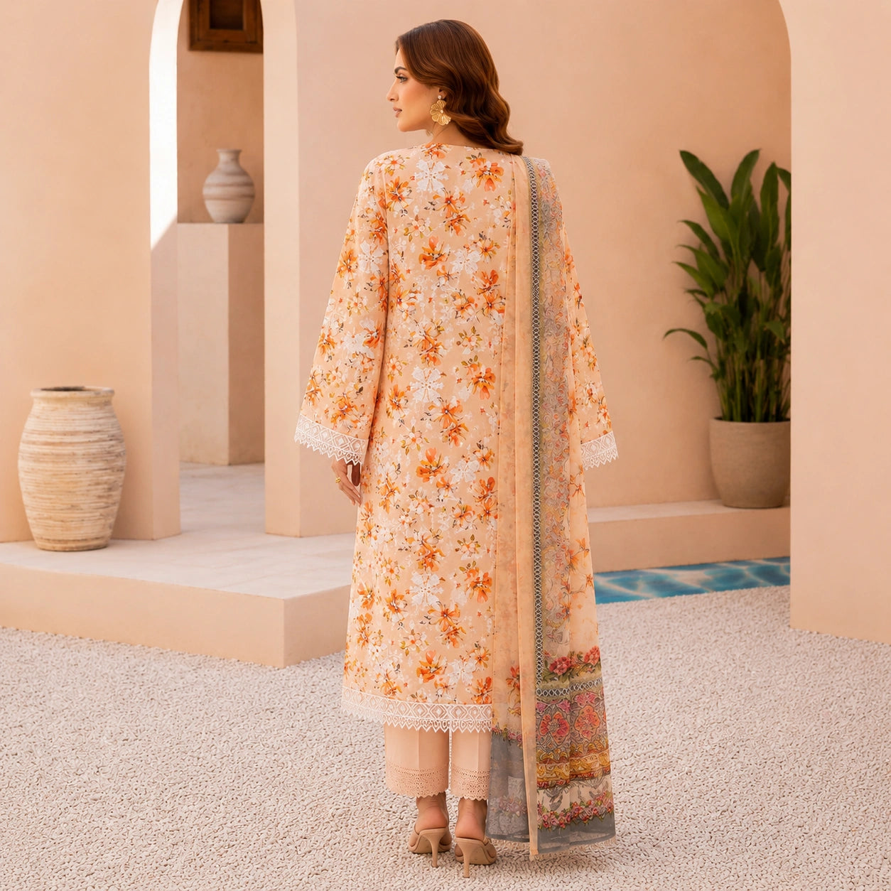 Luxury Digital Printed Embroidered 3 Piece Lawn Suit