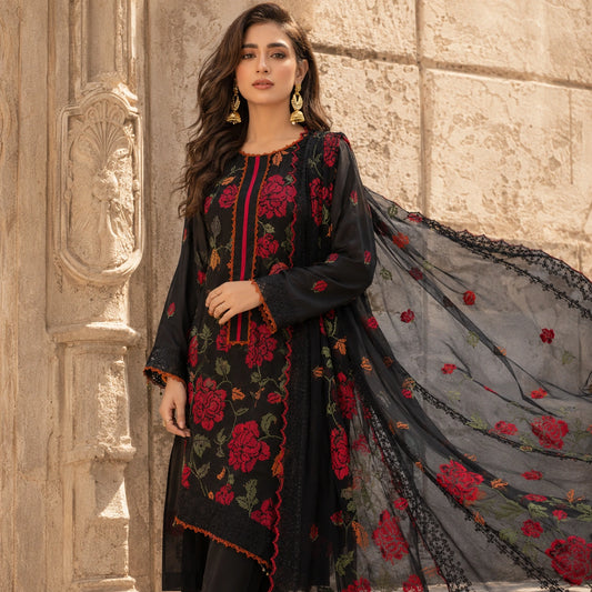 Luxury Lawn Heavy Embroidery Shirt Bamber Embroidery Dupatta
