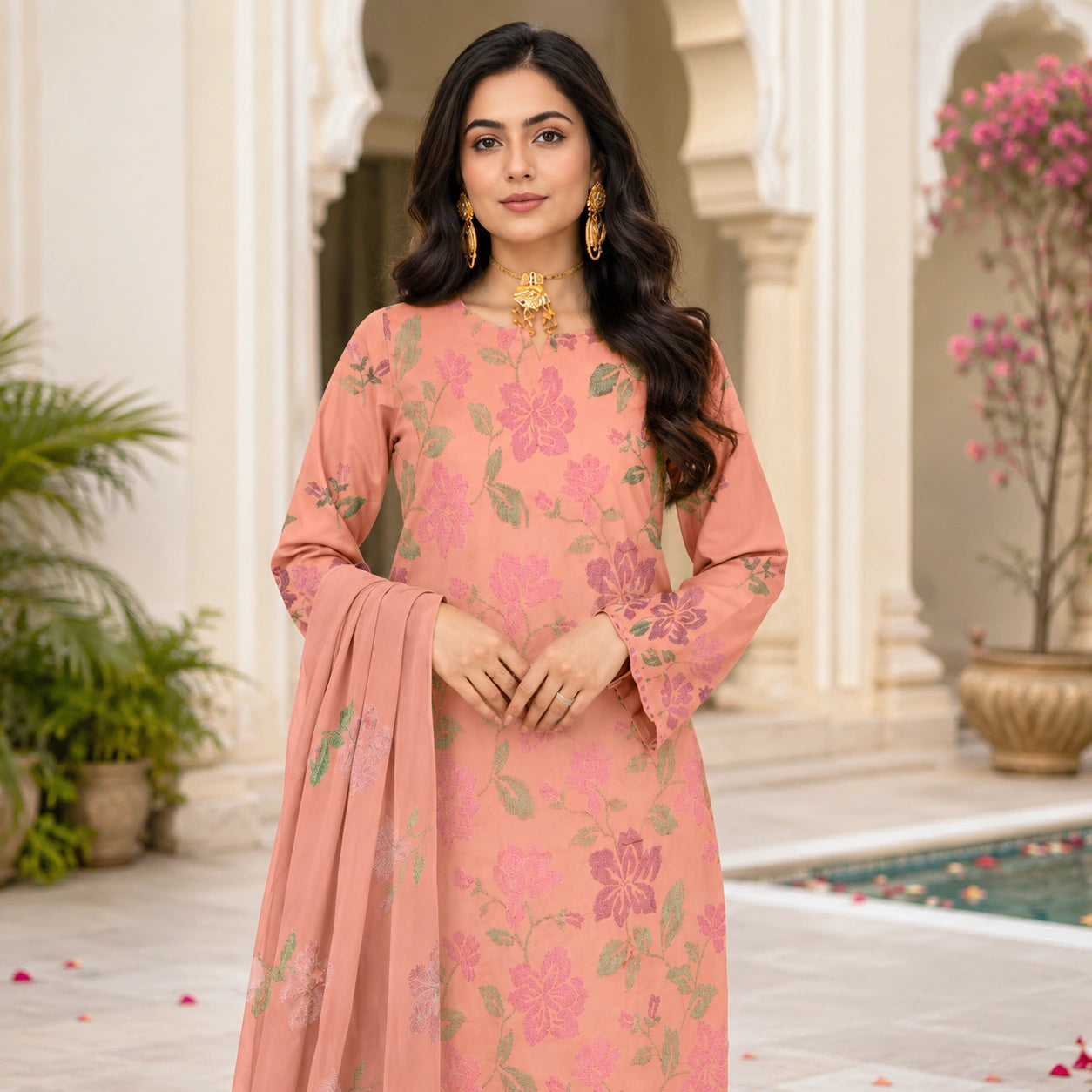 Luxury Printed Embroidered 3 Piece Lawn Suit