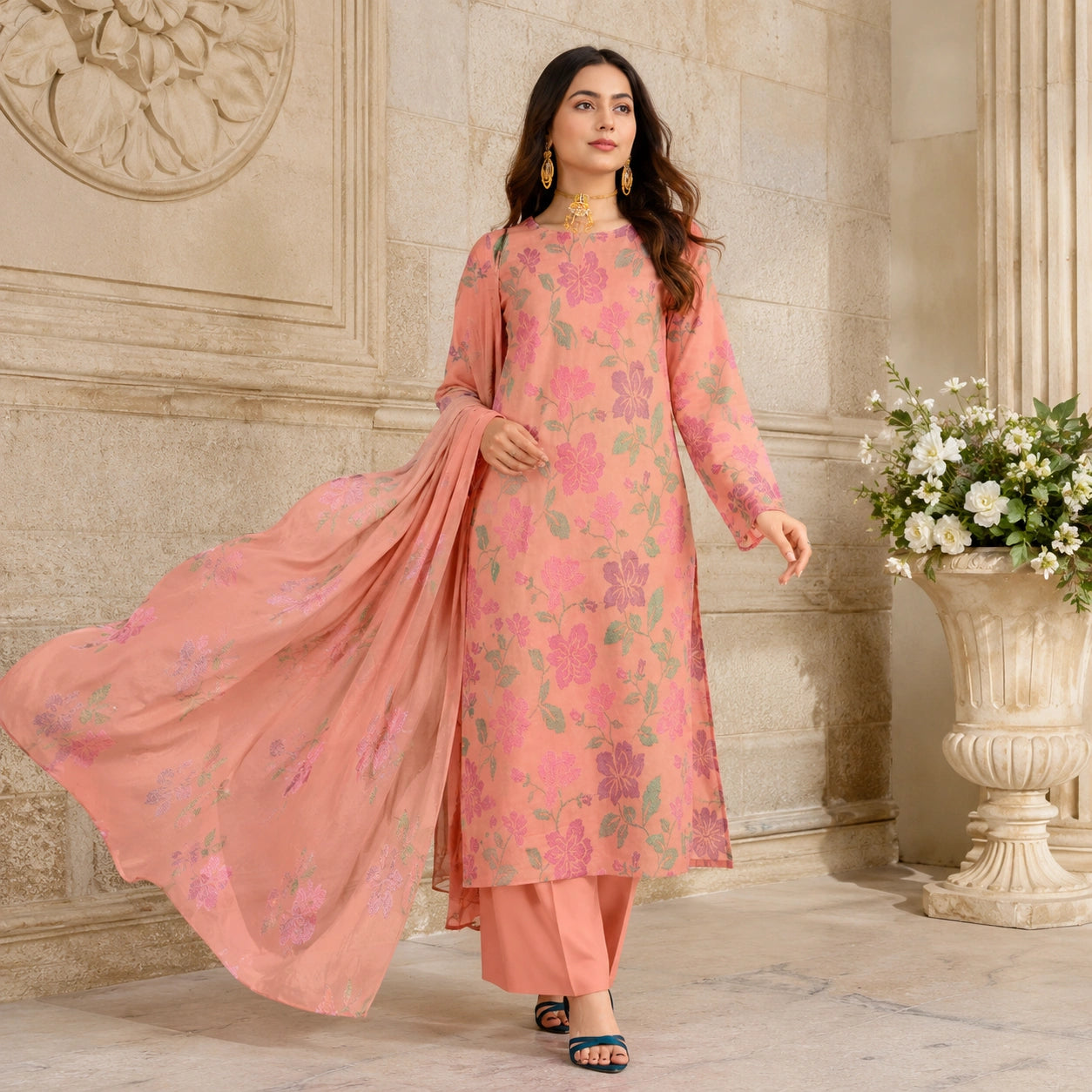 Luxury Printed Embroidered 3 Piece Lawn Suit