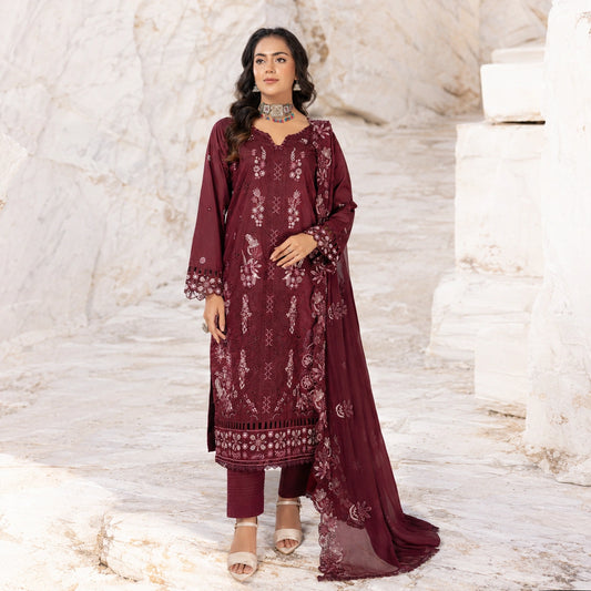 Luxury Lawn Heavy Embroidery Shirt with Bamber Embroidery Dupatta