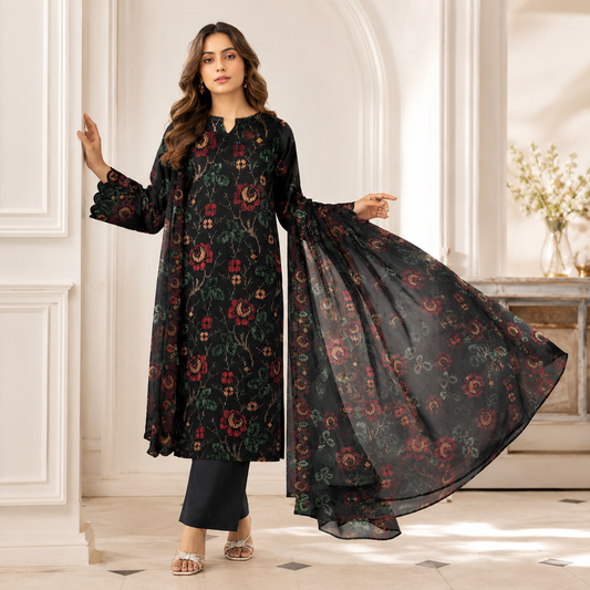 Luxury Lawn Heavy Embroidery Shirt with Bamber Embroidery Dupatta