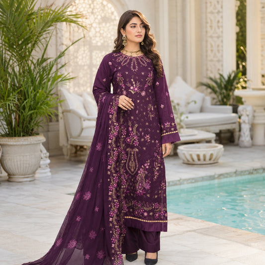 Premium Lawn Heavy Embroidery with Bamber Embroidered Dupatta